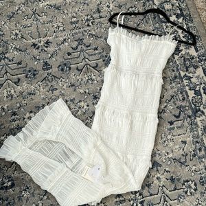 Aegean Ruffle Zippered Midi Dress